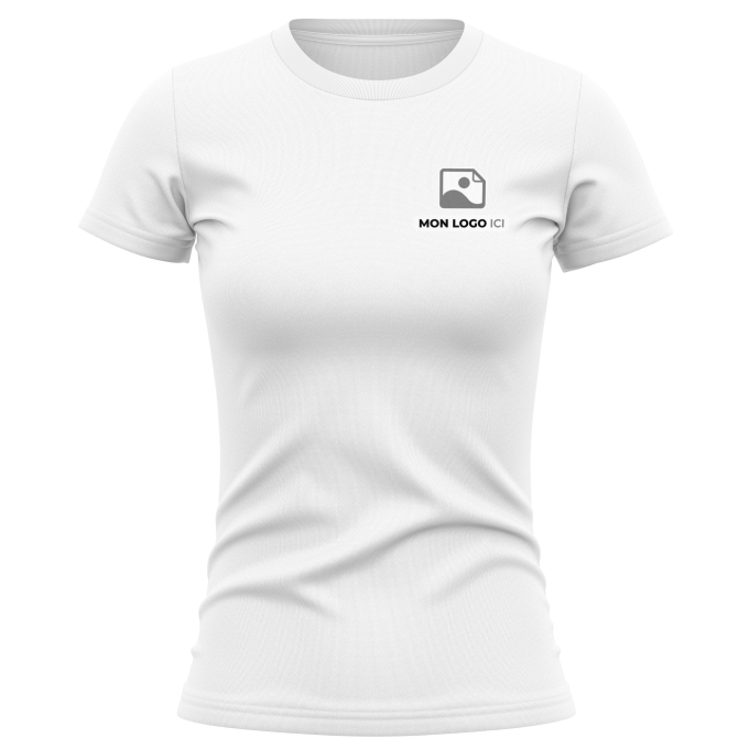 T-Shirt Femme PREMIUM de qualité supérieure - Marquez votre T-Shirt Femme PREMIUM avec votre Logo d'Entreprise (matériau de personnalisation haut de gamme, imprimé en France)